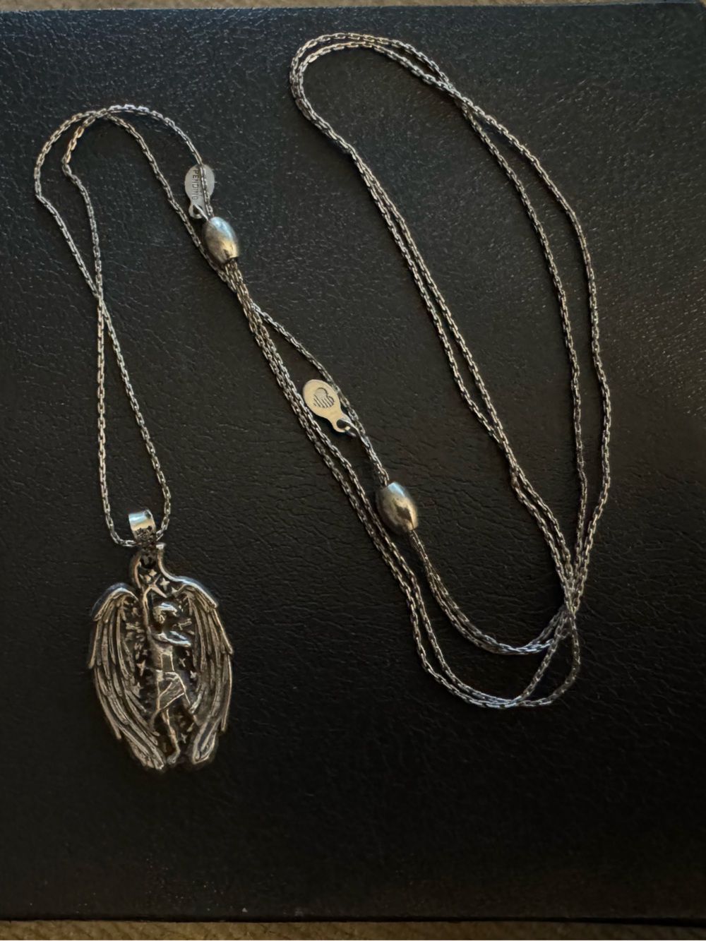 ALEX AND ANI Guardian Of Strength Silver Expandable Pull Chain Necklace